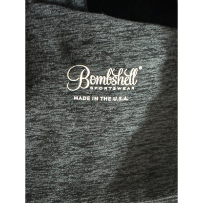 Bombshell Sportswear Gray Asymmetrical Strap Bralette S