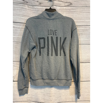 Victoria's Secret PINK Gray Quarter-Zip Pullover Sweatshirt XS