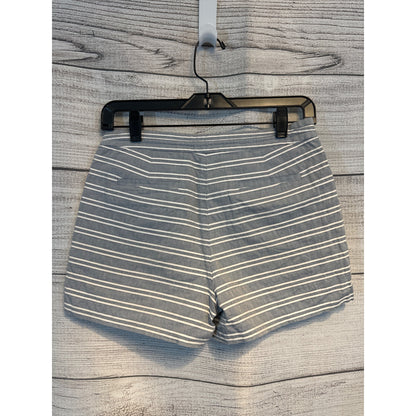 J.Crew Women's Striped Linen-Blend Drawstring Shorts Size 0
