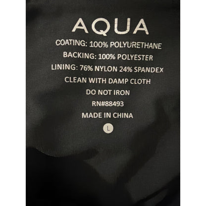 Aqua Brown Faux Leather Leggings Size L