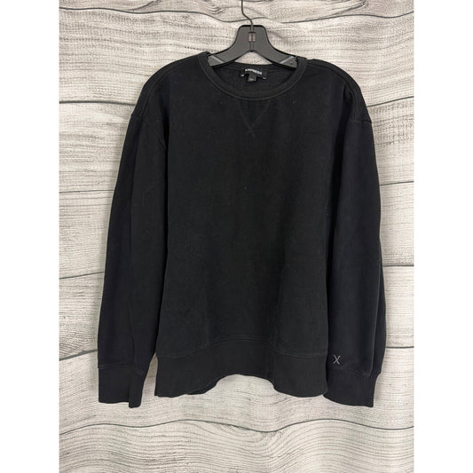 Mens Express Black Crewneck Sweatshirt Size L
