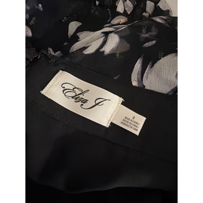 Eliza J Ruffle Asymmetrical Chiffon Skirt Size 0
