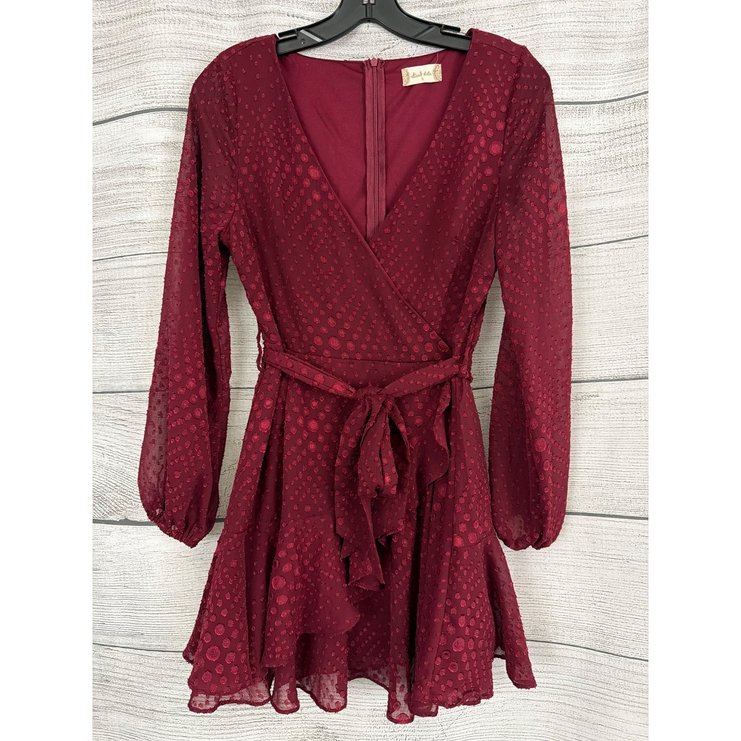 Altard State Sabine Ruffle Trim Mini Faux Wrap Dress Size S