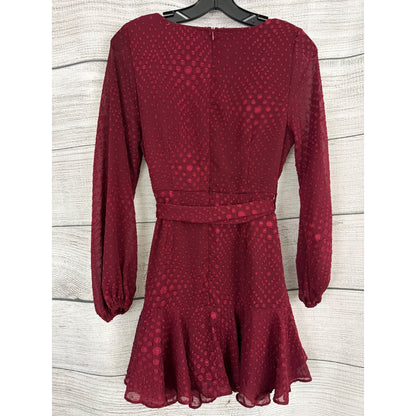 Altard State Sabine Ruffle Trim Mini Faux Wrap Dress Size S