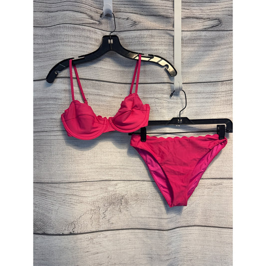 Ramy Brook Leyla Scallop Pink Bikini Set Size XS/S