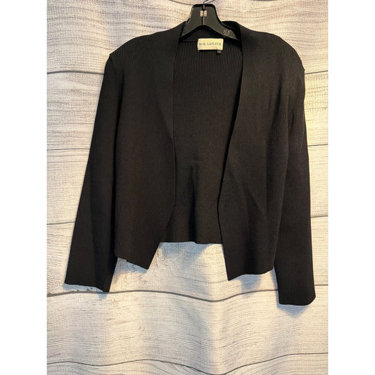 M.M. Lafleur Ribbed Open-Front Cardigan Sweater L
