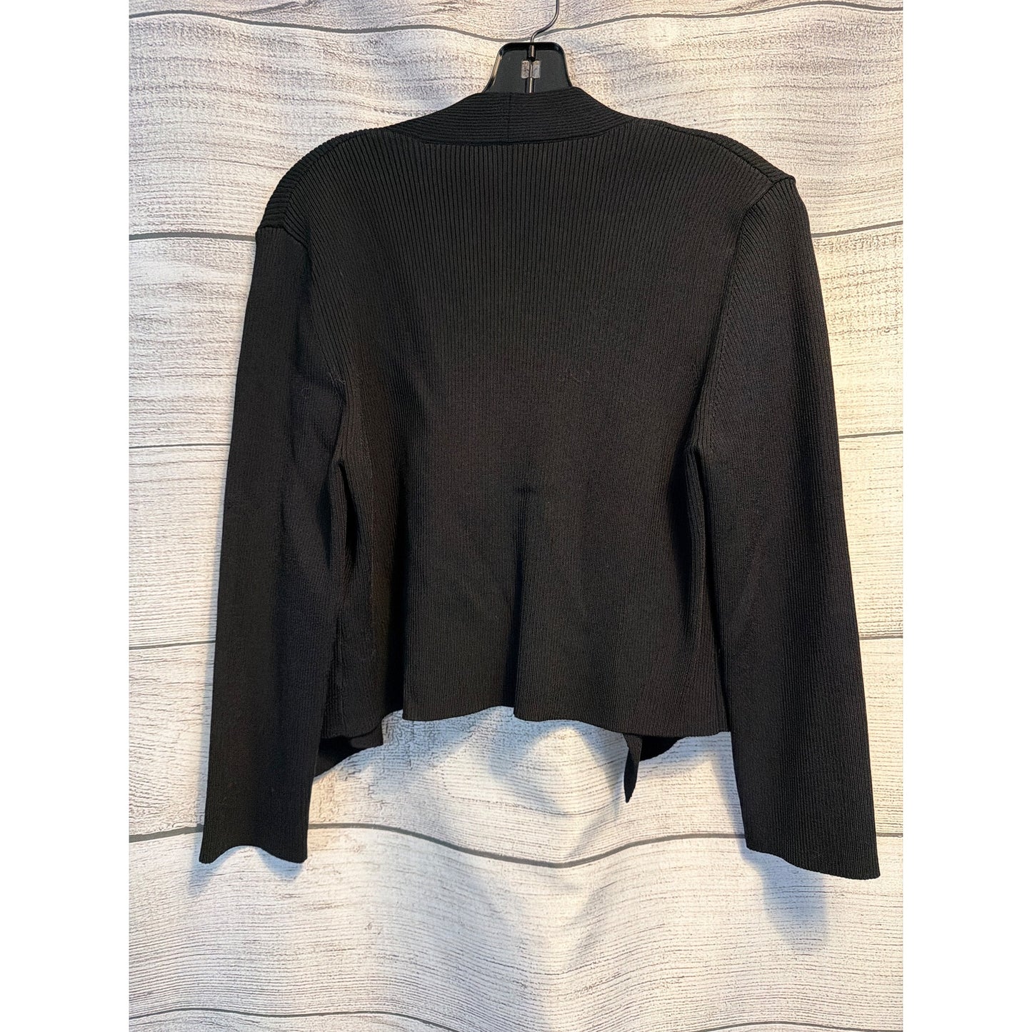 M.M. Lafleur Ribbed Open-Front Cardigan Sweater L