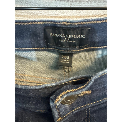 Banana Republic Sculpt Skinny Jeans Dark Wash Size 29/8