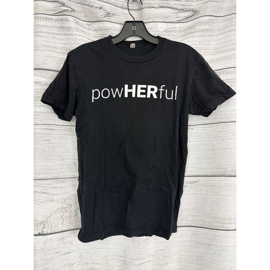 PowHERful Black Graphic Tee Size XS