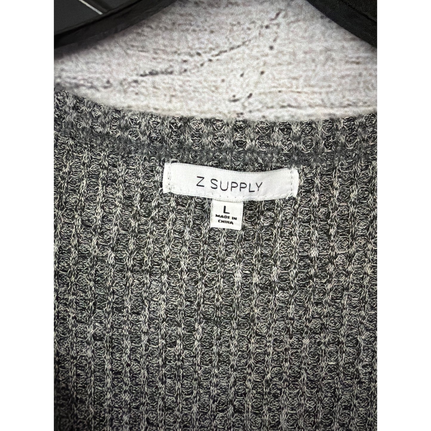 Z Supply Waffle Knit Thermal Twist Midi Dress Size L