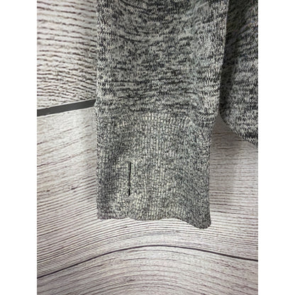 Cozy Gray Hooded Pullover Sweater With Kangaroo Pocket