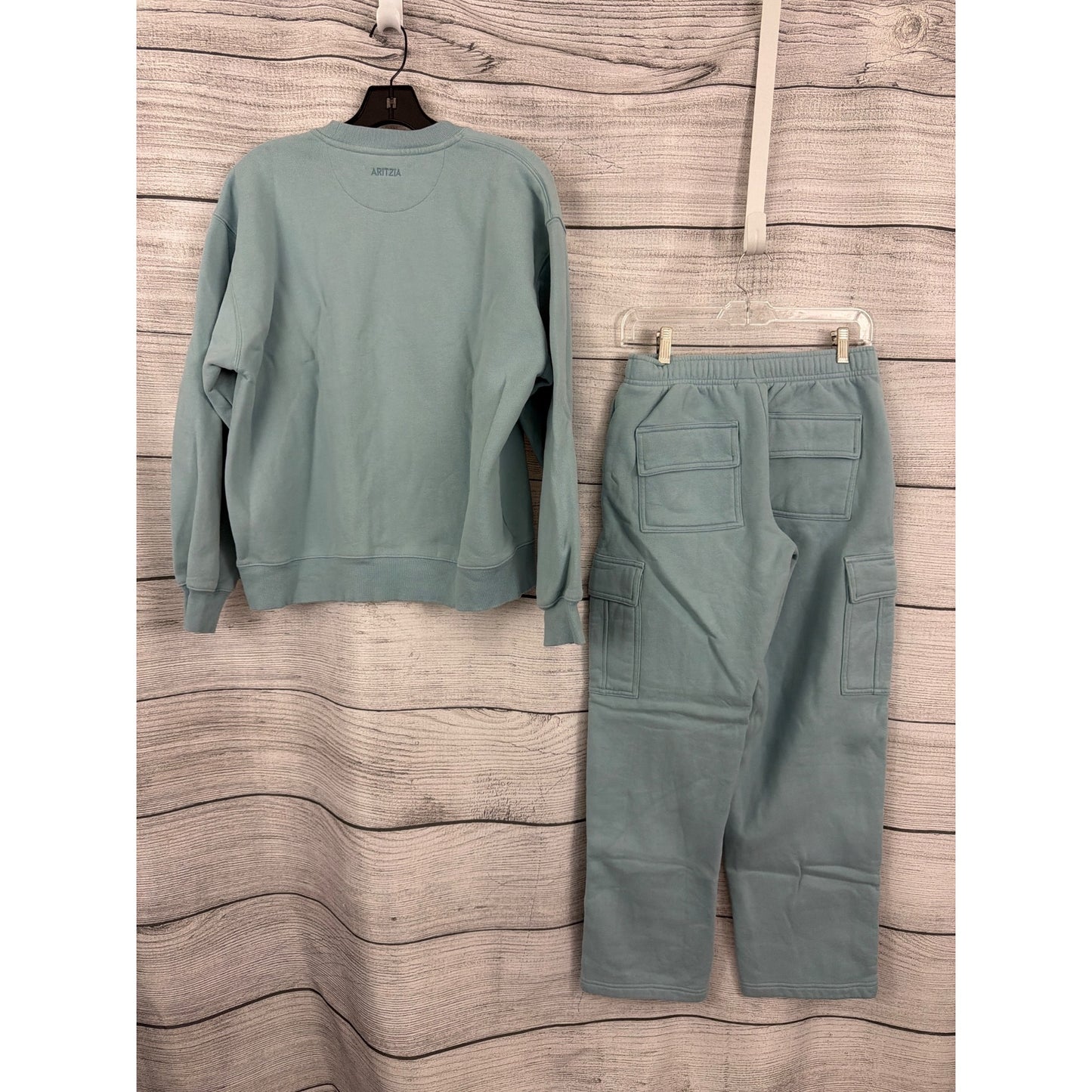 Aritzia Sweatfleece Matching Set In Blue Cozy Fleece Top M, Bottom S