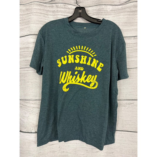 Sunshine And Whiskey Graphic Tee Shirt Size L