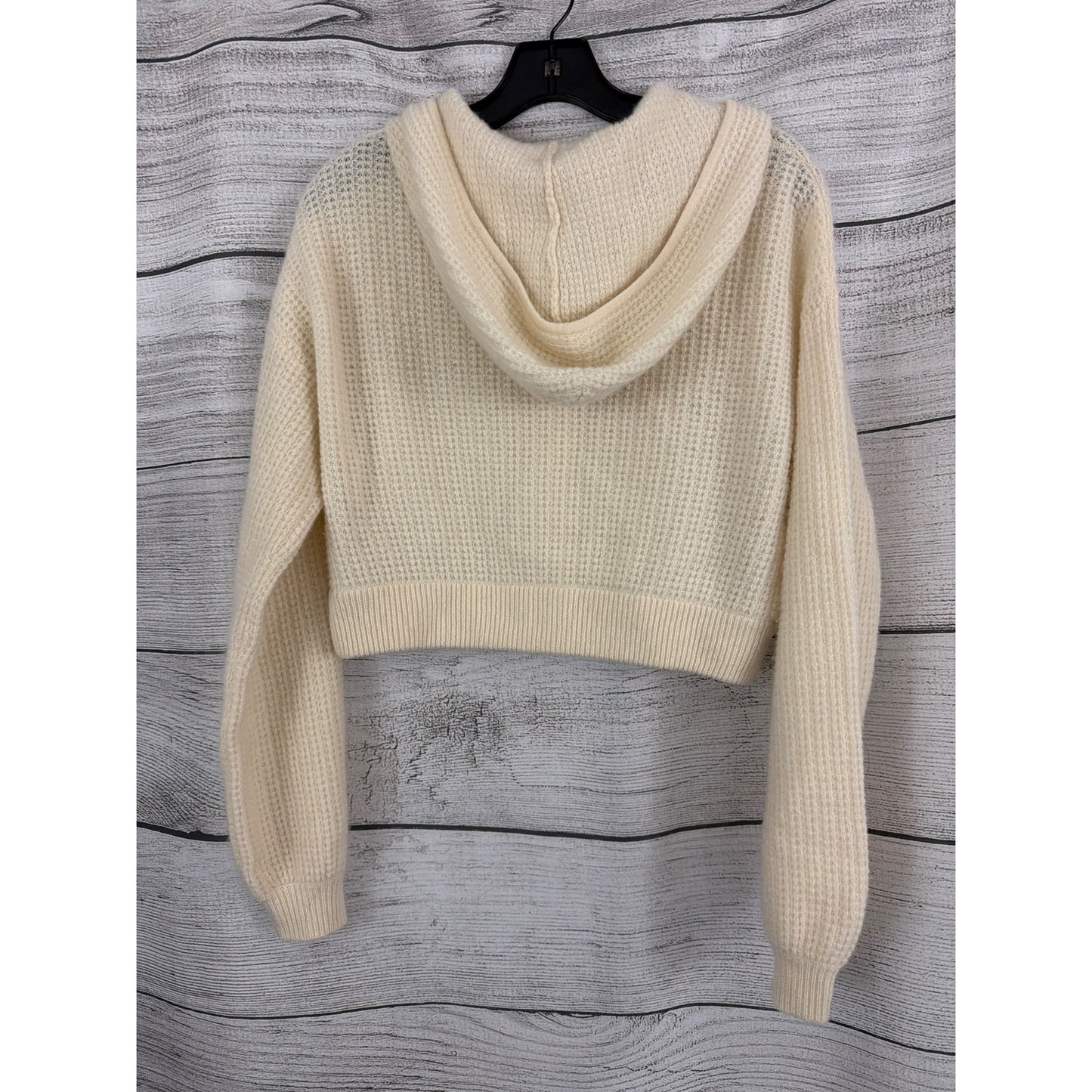 Alo Cream Cashmere Plush Waffle Full Zip Hoodie