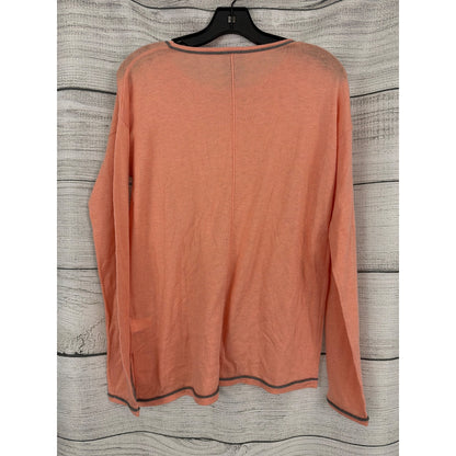NWT C C California Candlelight Peach Long Sleeve Knit Sweater Size M