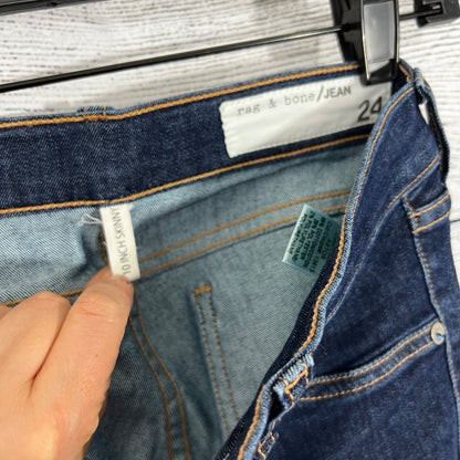Rag & Bone Skinny Jeans Dark Wash Denim, Size 24