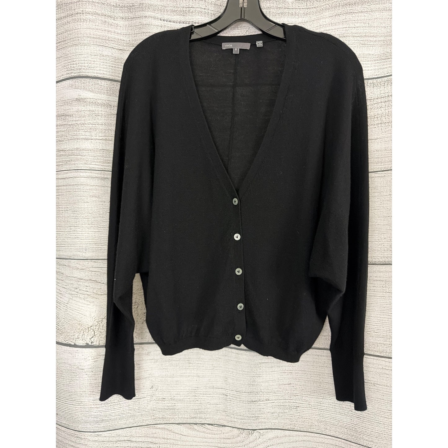 Vince Black 100% Cashmere Cardigan Sweater Size S