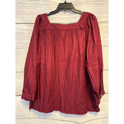 NWT St. John's Bay Peasant Top Button-Down Size X-Large