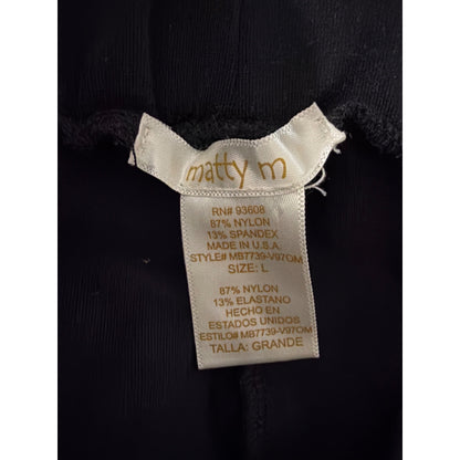 Matty M Black High Waisted Leggings Size L