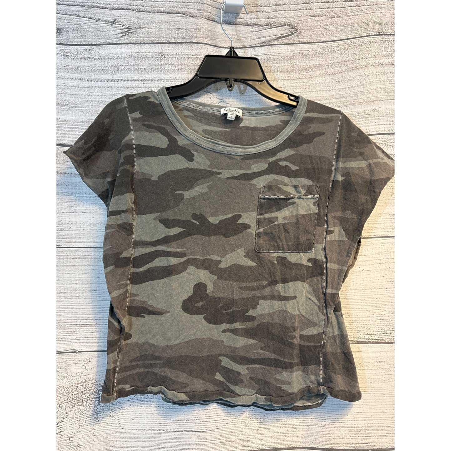 Splendid Camo Print Fluttered Tshirt Size XS