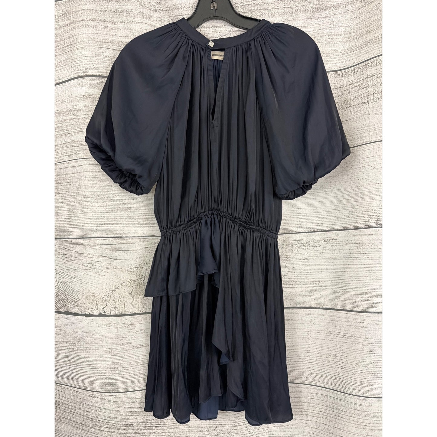 Zadig & Voltaire Romina Satin Navy Mini Dress Size XS