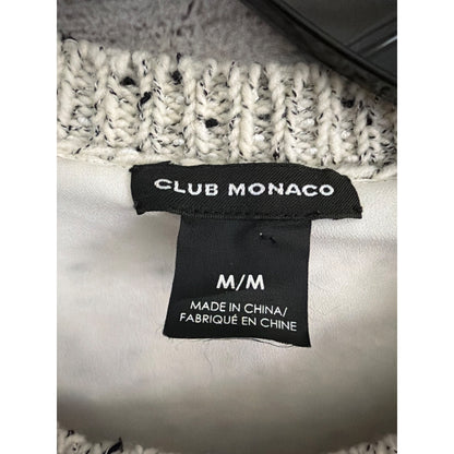 Club Monaco Layered Speckled Knit Sweater W Under Sheer Panel Size M