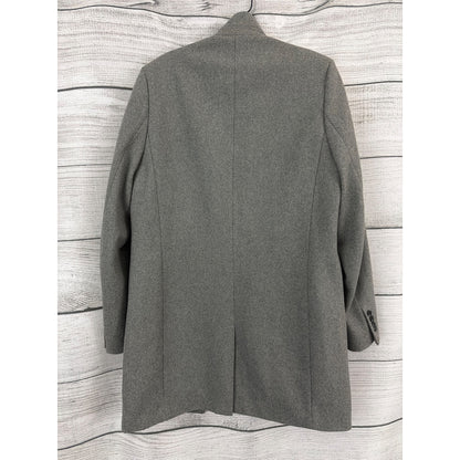 Mens H&M Gray Wool-Blend Overcoat Size 36R