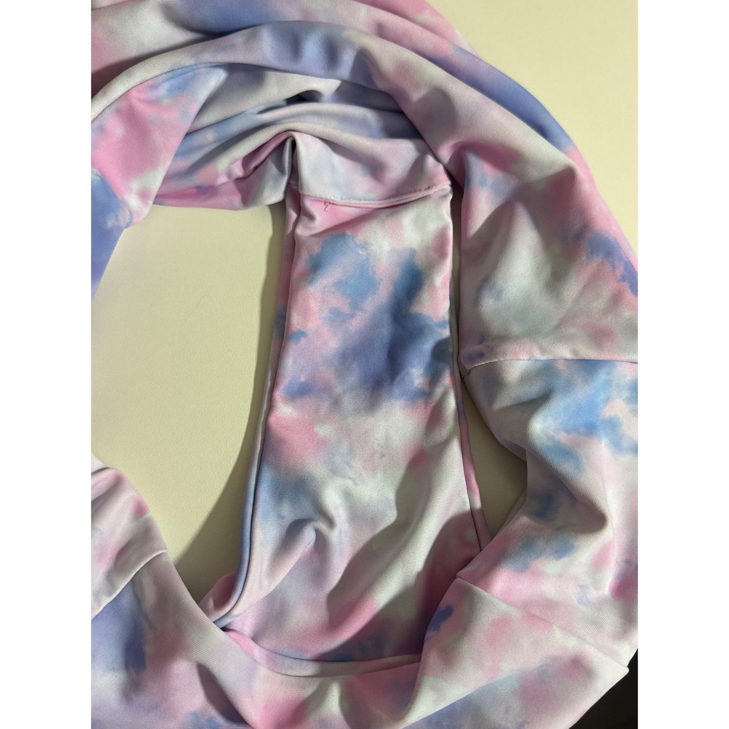 Pastel Tie Dye Swimsuit Two Piece Bandeau High Waist Size M