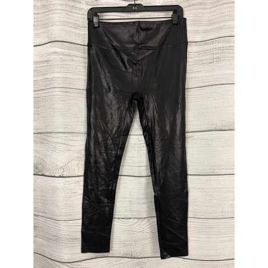 Retro Gong Faux Leather High Waist Leggings Size XL
