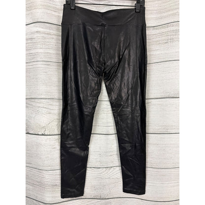 Retro Gong Faux Leather High Waist Leggings Size XL