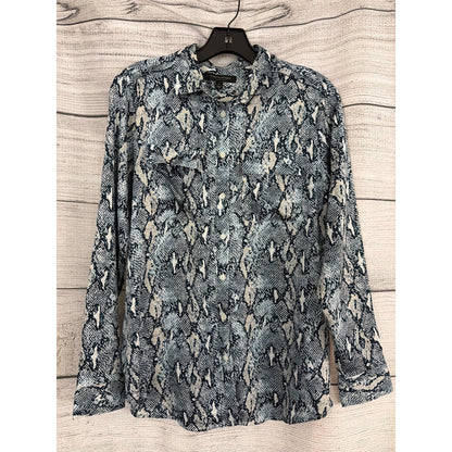 Banana Republic Dillon Snake Print Button-Up Shirt Size S