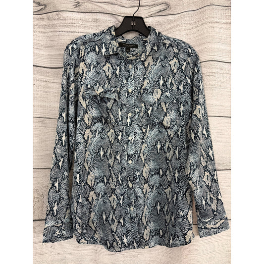 Banana Republic Dillon Snake Print Button-Up Shirt Size S