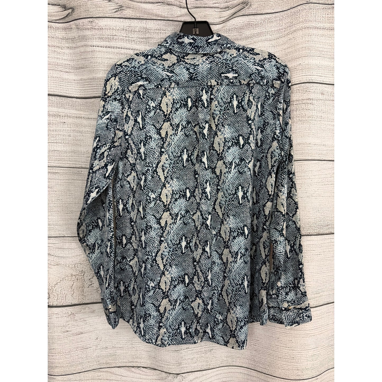 Banana Republic Dillon Snake Print Button-Up Shirt Size S