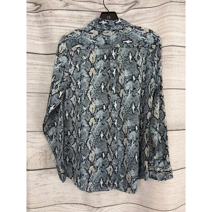 Banana Republic Dillon Snake Print Button-Up Shirt Size S