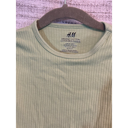 H&M Organic Cotton Long-Sleeve Baby Bodysuits 2-Pack Size 9-12M