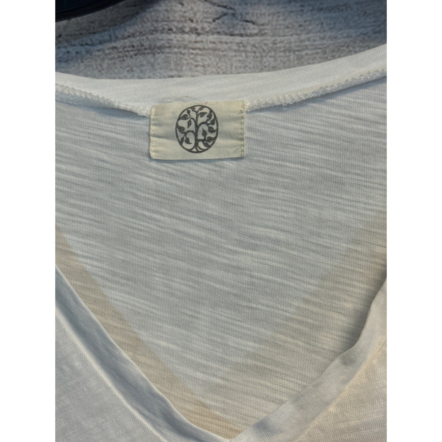 Tree of Life Ruffle Sleeve V-Neck Top