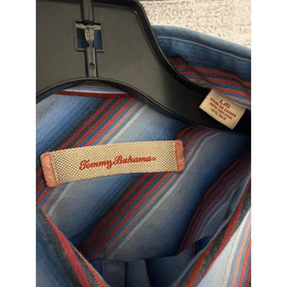 Mens Tommy Bahama Colorful Striped Button-Down Shirt Size L