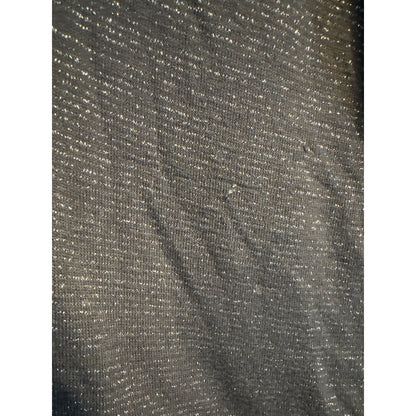 Free People Long Sleeve Drape Neck Metallic Knit Top Size L