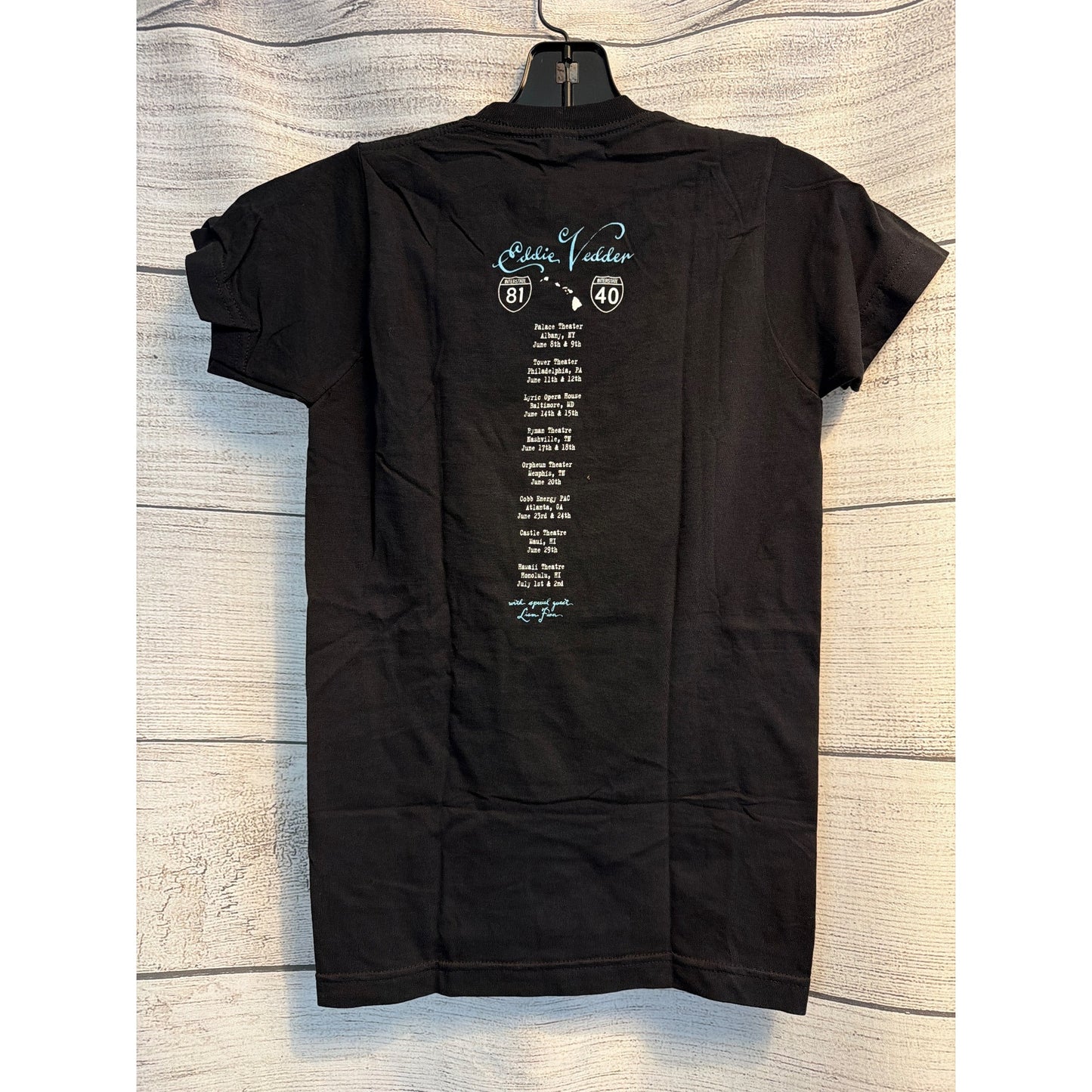 NWOT Eddie Vedder 2011 Tour Dates Tee Size S