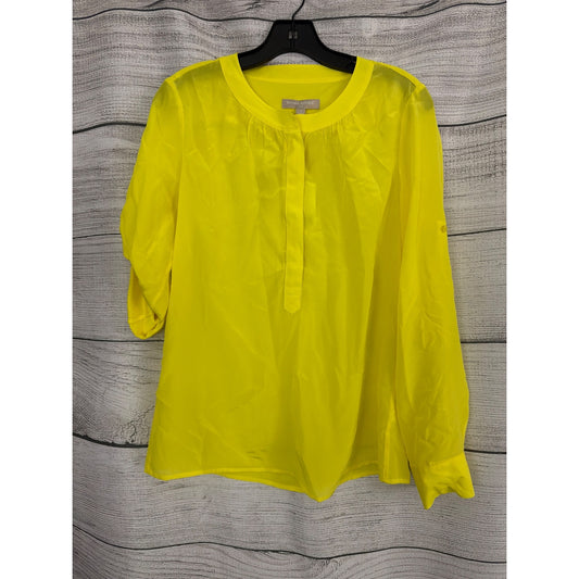 NWT Banana Republic Yellow Silk Blouse Size S
