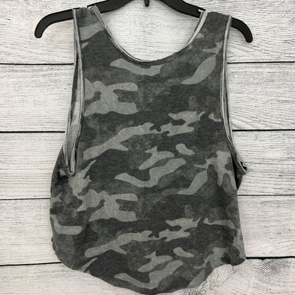 Vintage Havana Camo Print Gray Sleeveless Tank Top, size M