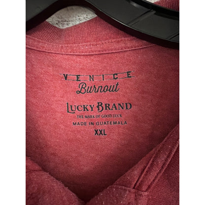 Mens Lucky Brand Venice Burnout Polo Shirt Size XXL