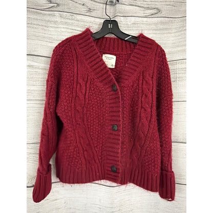 Abercrombie & Fitch Seed-Stitch Cable Cardigan Size M