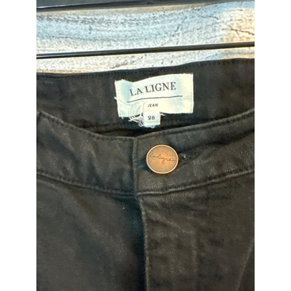 La Ligne Black Denim Flare Jeans Womens Size 28