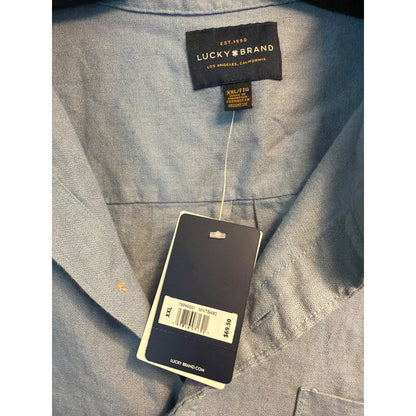 NWT Lucky Brand Mens Short Sleeve Button-Up Shirt Size XXL