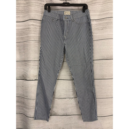 Etica Blue and White Striped Ethically Eco Friendly Pants Size 3/M