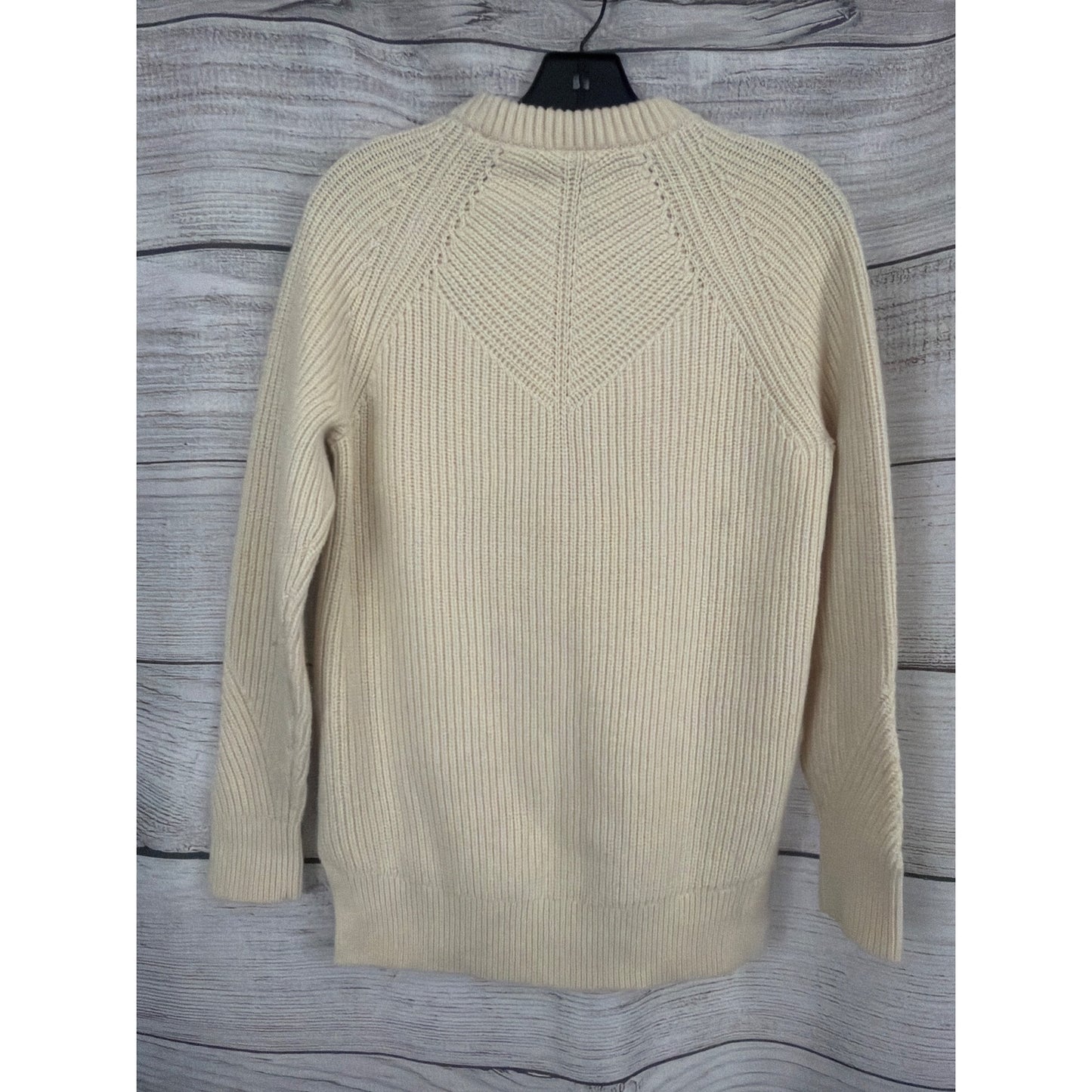 AllSaints Jago Crewneck Cream Ribbed Knit Sweater Size XS