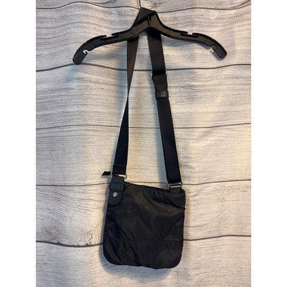 Lacoste Black Nylon Crossbody Bag With Adjustable Strap