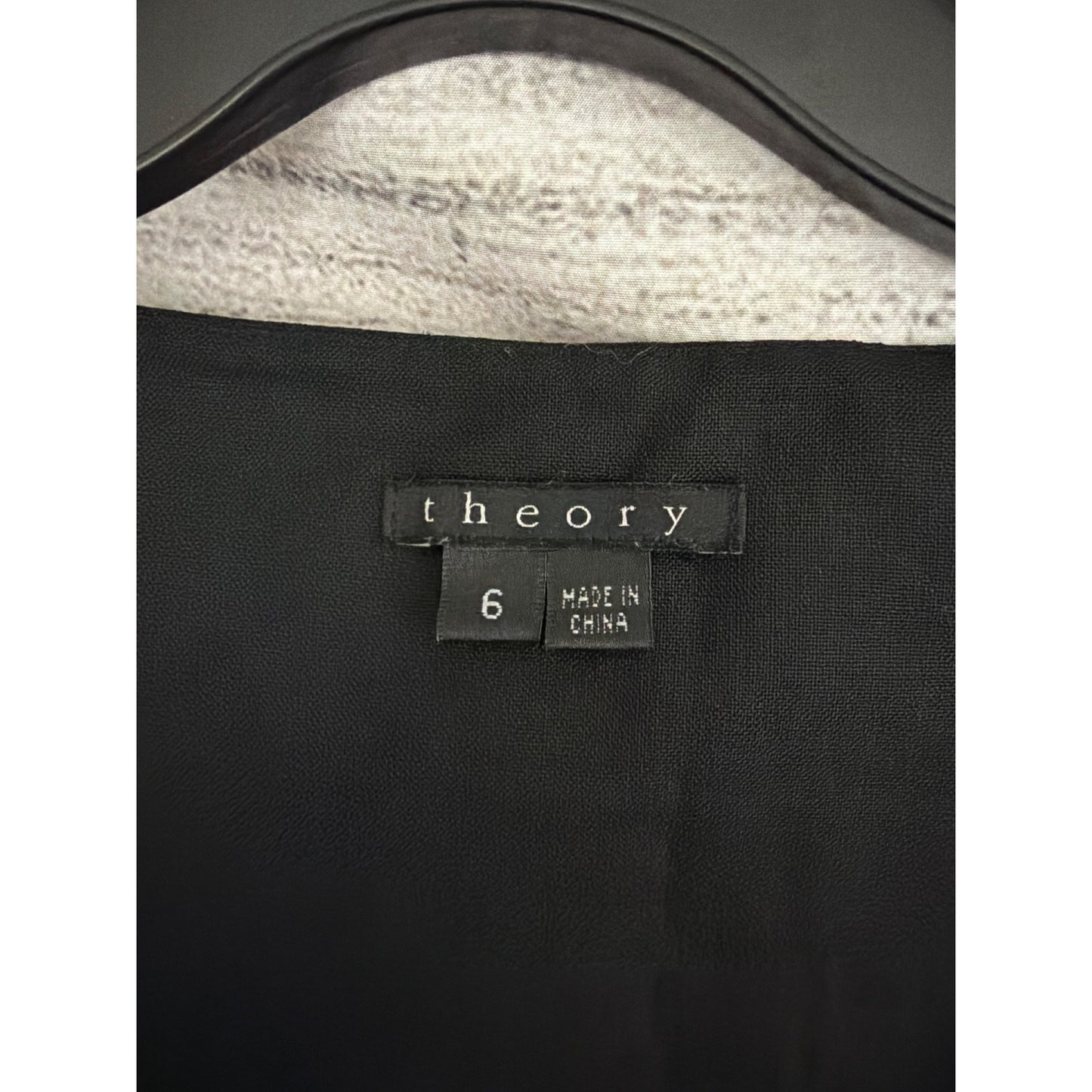 Theory Black Pleated Mini Dress Size 6