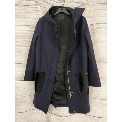 Club Monaco Ryan Navy Italian Wool Hooded Coat Size S